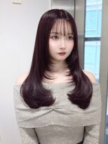 Valone Tokyo レイヤーカット/韓国ヘア/髪質改善【12/1NEW OPEN（予定）】&nbsp;ba16555_バーガンディー顔周りレイヤー髪質改善韓国レイヤー艶髪