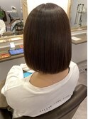 地毛風ストレート+ベージュカラー
