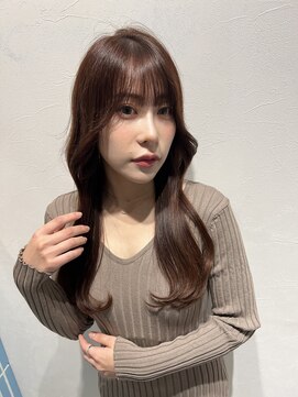 ロンド ストラーダ 心斎橋(Lond strada) 韓国前髪顔周りロング×デザインカラー[心斎橋/髪質改善]