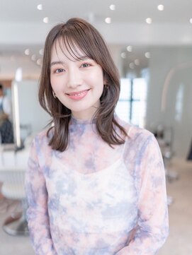 ケアリー 千葉ニュータウン中央(Carelly) シースルーバング×くびれミディ　グレージュ