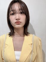 ミンクス 青山店(MINX) 切りっぱなしボブ美髪ピンクブラウンベリーショート