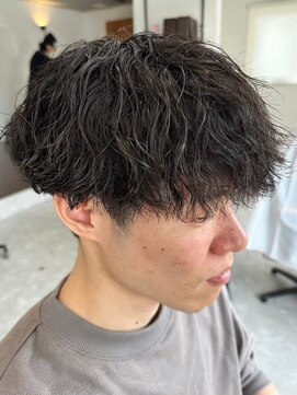 フゥ 宇都宮(FeU) 波巻きパーマメンズパーマメンズヘアツーブロックツイストパーマ
