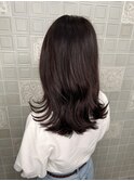 ラベンダーブラウンxしっとりセミロング