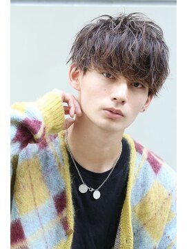 リップス レイ ギンザ(LIPPS Ray GINZA) 無造作クセ毛ツイストツーブロック刈り上げマッシュ