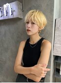 ブロンドマッシュ メンズライク
