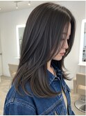 美髪/ワイドバング/レイヤーカット/くすみベージュ/新小岩駅
