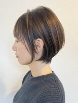 トト 船橋店(toto.)&nbsp;☆細めハイライトボブフェザーショートマロンベージュ白髪[船橋]