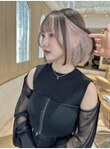 ショート ボブ インナーカラー 韓国風5425