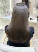 赤味を消すマットブラウンカラー×美髪ヘアエステで艶髪
