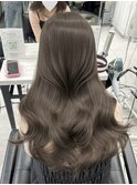 アッシュベージュ  グレージュ  透明感カラー