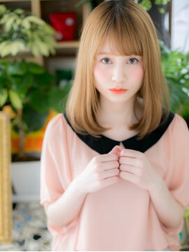 カバーヘアアンドスパ ブリス 浦和(COVER HAIR&SPA bliss) ハイトーンカラー姫カットレイヤーセミディh4浦和10代20代