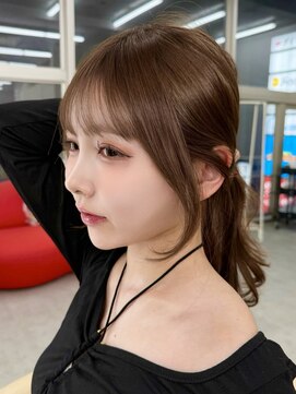 顔まわり/ヘーゼルベージュ/マロンブラウン/2wayバング