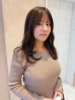 オン キャナルシティ博多前店(on)&nbsp;【晴音】顔まわりレイヤー/チョコレートブラウン/ロング/30代