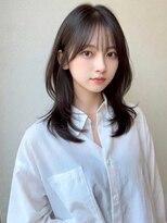 スターズ 柏(STARS)&nbsp;レイヤーカット 顔周りカット 黒髪 アッシュ 艶髪 20代 30代