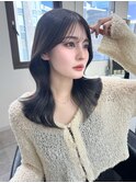 ミディアムレイヤー 艶カラー 顔まわり髪質改善 博多美容室