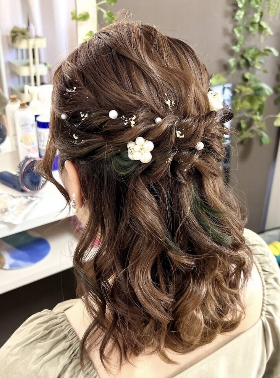 ふわふわハーフアップ【横浜/ヘアセット/着付け】：L277452305