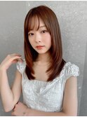 ミルクグレージュ/くびれレイヤーボブ/韓国巻き/顔周り/川崎26