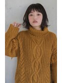 表面が軽いボブでふんわり感UP!