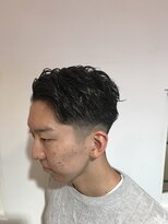 パティオンツー(PATIONN2)&nbsp;☆メンズ刈り上げスウェードカットアップバングパーマスタイル☆