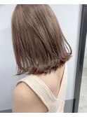 【Zina池袋】ミディアム×フォギーベージュ×外はね