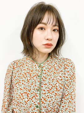 ミィ 表参道(mee.) 【mee.】オオニシ　前髪　イヤリングカラー　ボブ