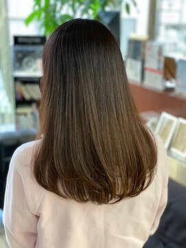 クオリス 上福岡店(QUALIS) 縮毛矯正/20代30代40代/ロング/ナチュラルストレート/ブラウン/