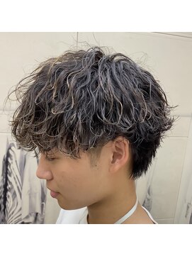 ウェーブ(WAVE) メッシュ×ショートネープマッシュ×波巻きパーマ/メンズパーマ