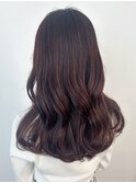 ブラウンピンク_グレーベージュレイヤーロング_ba464471