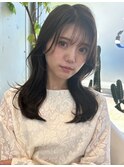 韓国風 ヨシンモリ くびれヘア アッシュブラック 大濠
