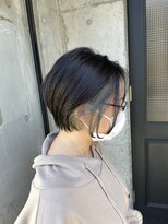 ジョージ(Jo-Ji)&nbsp;ショートボブ ミントグレージュ インナーカラー ミントカラー