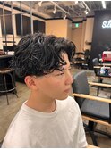 steelo パーマスタイル×センターパート