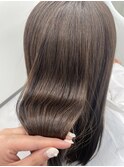オリーブグレージュカラー+髪質改善トリートメント