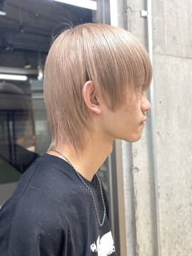 サンクプロジェクト(cinq PROJECT) 韓国風メンズメルクティーベージュダブルカラーハイトーンカラー