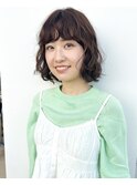 ボブパーマ オレンジブラウン