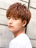 エルマーク 神戸三宮(L-MARK)&nbsp;ダブルカラースパイラルパーマツイストパーマフェード短髪