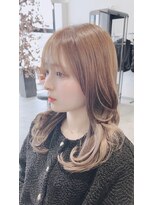 レイズ(Raise)&nbsp;ロングレイヤー/斜めバング/グレージュカラー/シルキーベージュ