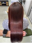 *髪質改善カラー_チェリーレッド_m222