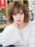 細巻きハイライト韓国風大人可愛いボブパーマc5浦和20代30代40代