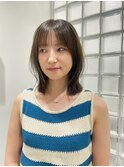 10代20代レイヤーカット/フェイスレイヤー／グレージュ/透明感