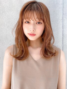 リヤン 表参道(lyann) 前髪薄めバングエアリーカールモテ髪うる艶髪サイドバング