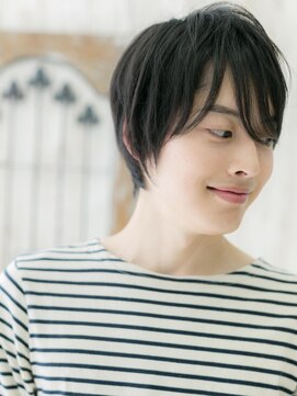 モッズヘア メン 新所沢店(mod's hair men) 爽やか刈り上げない七三分けブラックくせ毛風ショートe新所沢