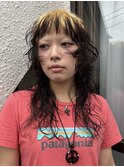 ウルフパーマウルフカットルーツカラーマレットヘア