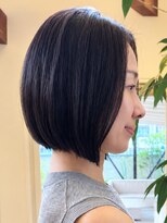 トップヘアー ガーデンヴィラ 安城(Garden Villa)&nbsp;安城前下がり大人ショートボブ髪質改善小顔カット白髪ぼかし40代