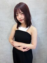 エクラート イーリス 高田馬場店(ECLART IriS)&nbsp;高田馬場・前髪をそろえた暖色ミディ
