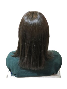 ブルー(BLUE) セミディ×モカブラウン