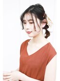カジュアルスカーフヘアアレンジ