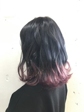 ヘアーワークス ヘルム 渋谷店(HAIR WORKS HELM) ☆裾カラー☆ピンクラベンダー☆
