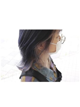 ライカ(Lycka) navy/white レイヤーカット