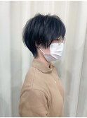 ハンサムショート マッシュショート ブルーブラック 奈良 王寺
