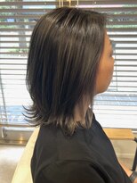 グラッシー センター北店(GLASSI)&nbsp;【インナーカラー】オリーブベージュ★外ハネボブ★縮毛矯正